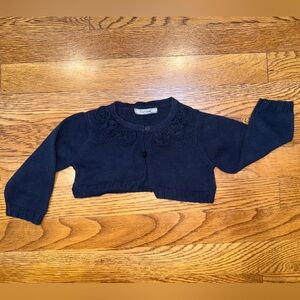 Mayoral Dark Blue Knit Girls Cardigan